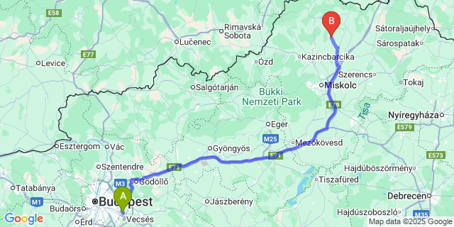 Map: Budapest Airport (BUD), Ferihegy, Liszt Ferenc to Lak
