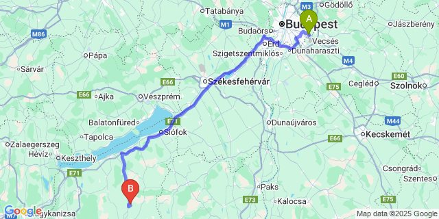 Map: Budapest Airport (BUD), Ferihegy, Liszt Ferenc to Mernye