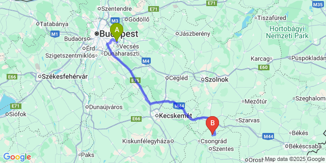 Map: Budapest Airport (BUD), Ferihegy, Liszt Ferenc to Nagytőke