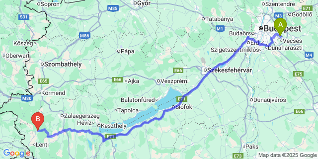 Map: Budapest Airport (BUD), Ferihegy, Liszt Ferenc to Pórszombat