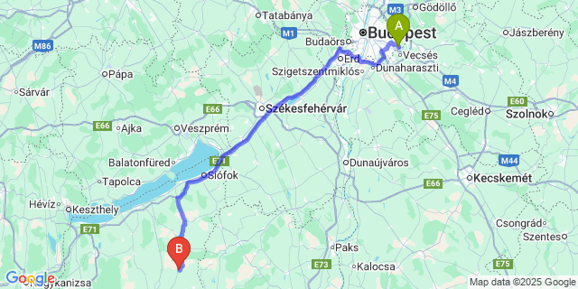 Map: Budapest Airport (BUD), Ferihegy, Liszt Ferenc to Ráksi