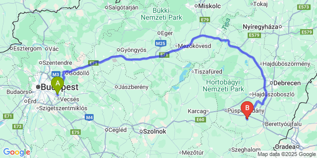 Map: Budapest Airport (BUD), Ferihegy, Liszt Ferenc to Sáp