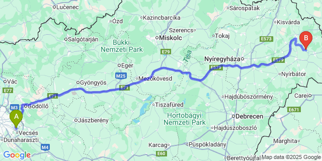 Map: Budapest Airport (BUD), Ferihegy, Liszt Ferenc to Szamoskér