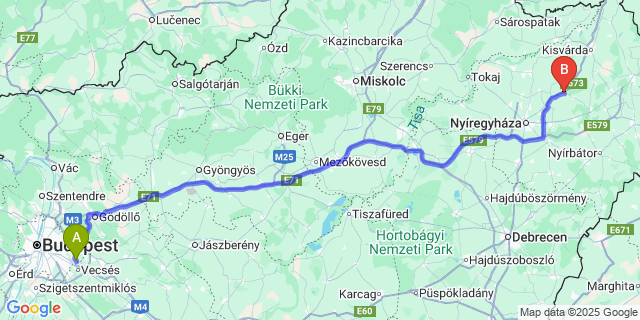 Map: Budapest Airport (BUD), Ferihegy, Liszt Ferenc to Székely