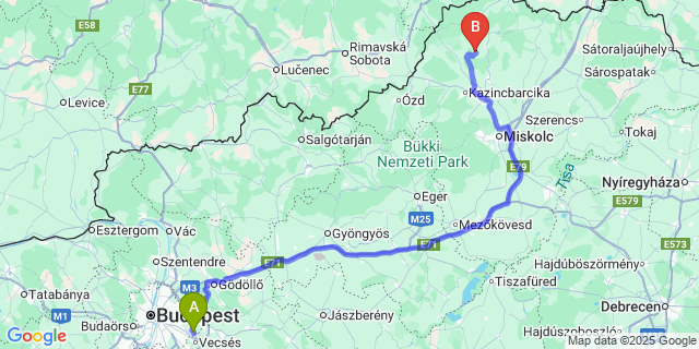 Map: Budapest Airport (BUD), Ferihegy, Liszt Ferenc to Szuhogy
