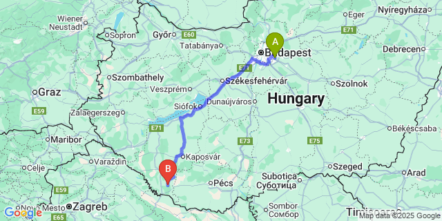 Map: Budapest Airport (BUD), Ferihegy, Liszt Ferenc to Szulok