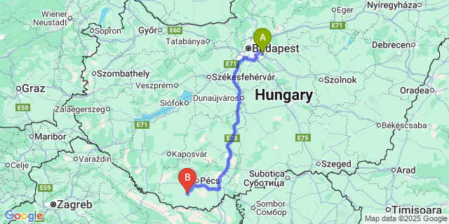 Map: Budapest Airport (BUD), Ferihegy, Liszt Ferenc to Tengeri