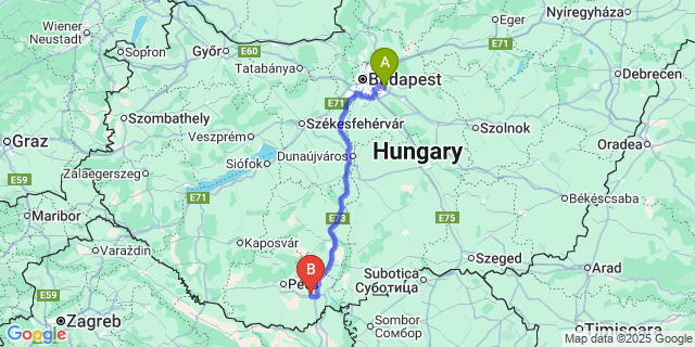 Map: Budapest Airport (BUD), Ferihegy, Liszt Ferenc to Versend