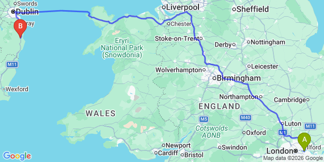 Map: London City Airport (LCY) to Ashford