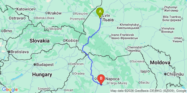 Map: Lviv Airport (LWO) to Lviv