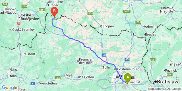 Map: Vienna Airport (VIE) to Reingers
