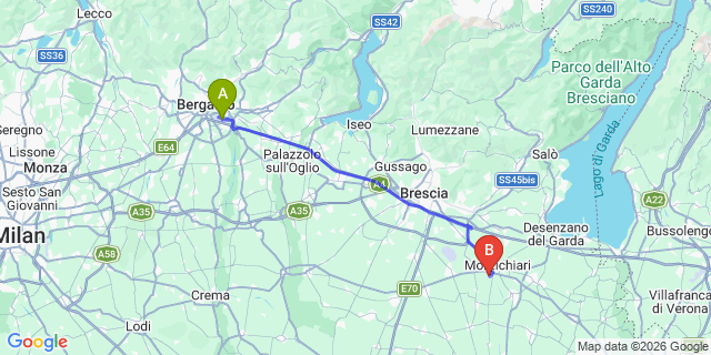 Map: Milan Bergamo Airport (BGY) to Bormio